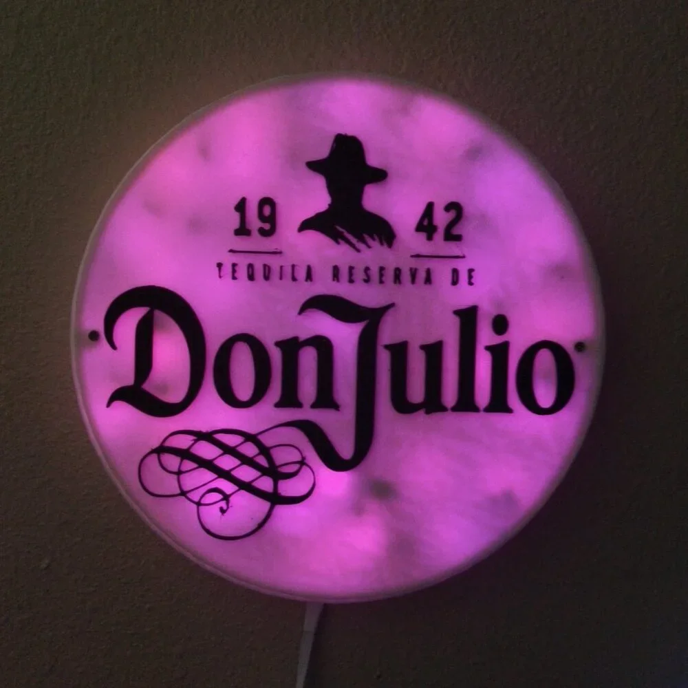 3D Printed Tequila Don Julio RGB LED Bar Sign With Remote Control ...